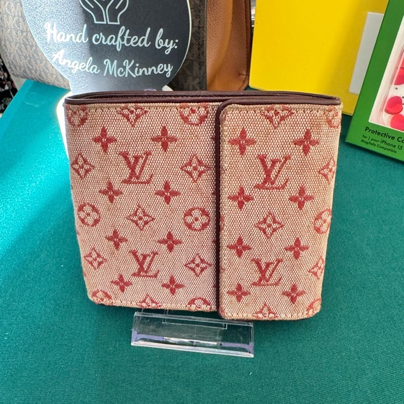 Louis Vuitton Mini Lin Cerise Cherry Color Monogram Bi-Fold Wallet - Picture 1 of 8